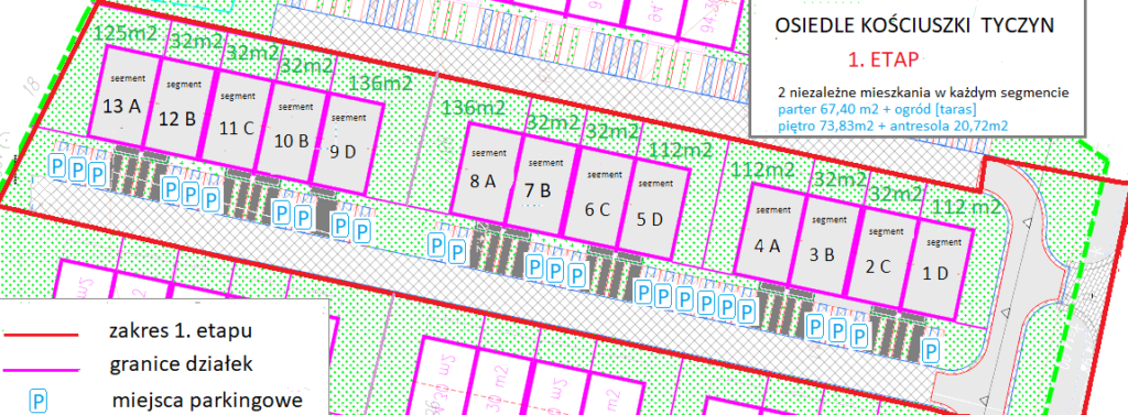 1 etap - Osiedle Kościuszki Tyczyn Szeregówki